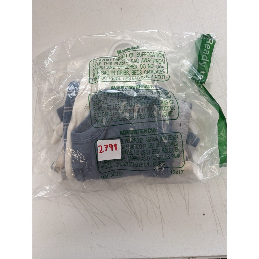 Carter's Baby 5-Pack Adventure Bodysuits Panda Bear Newborn. NEW - Picture 3 of 3